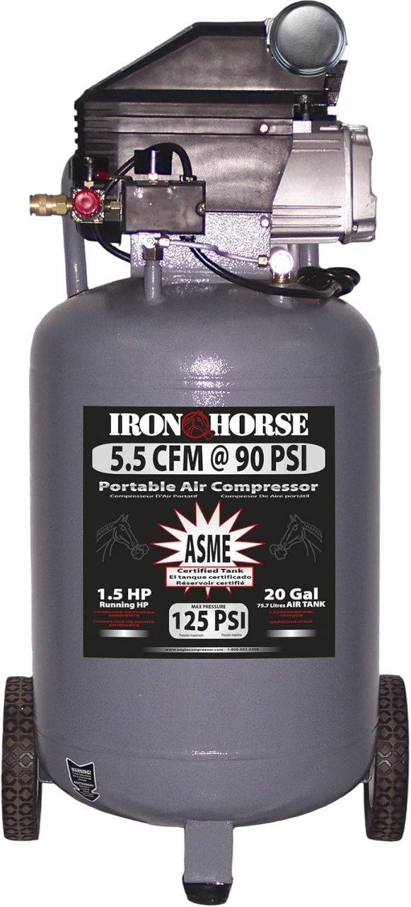 IHVP1520L Portable Vertical Electric Air Compressor by Iron Horse